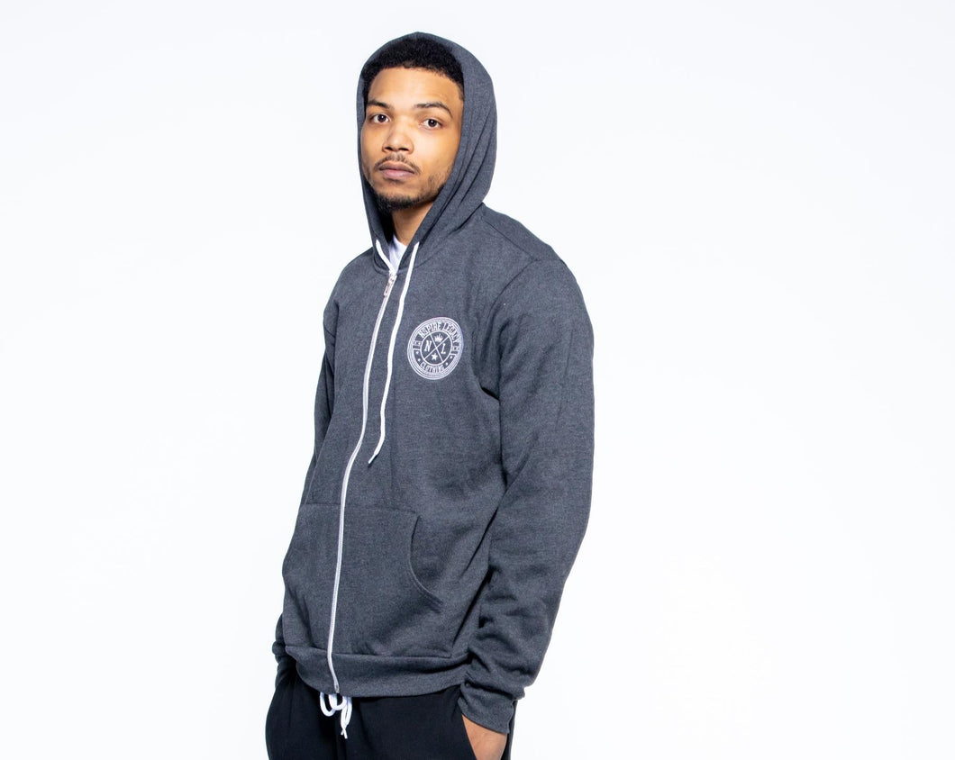 Zip up hoodie (grey)