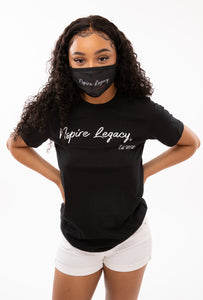 Black, white (red) mask