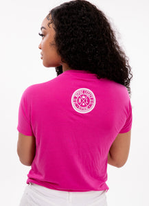 Women's Berry Pink Slouchy V-neck